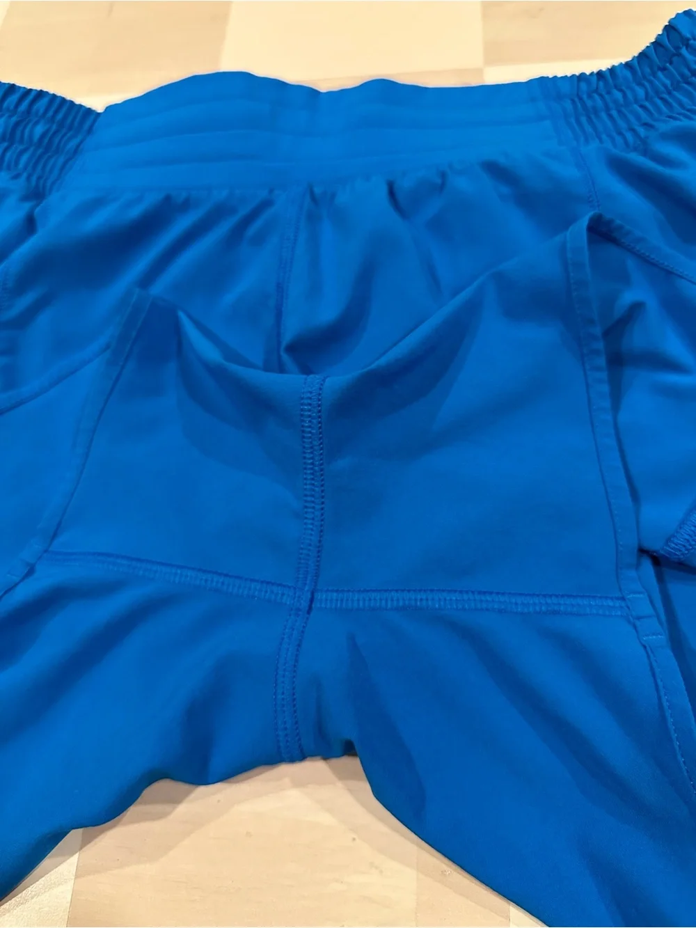 lululemon hotty hot high rise short 4” long poolside/pipe dream blue 6 W7AYXT